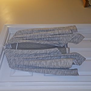 NWT Lord & Taylor Striped Open Cardigan Sweater